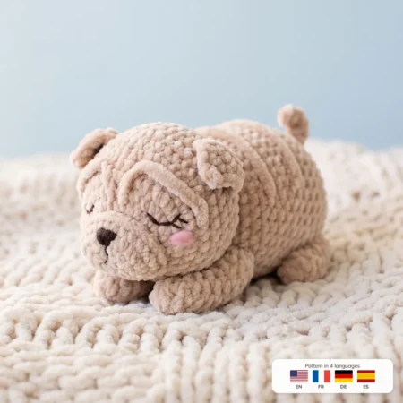Sleepy Shar Pei Puppy – crocheted dog pattern