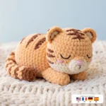 Sleepy Tiger Cub – no-sew amigurumi crochet pattern