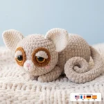 Sleepy Bush Baby – no-sew amigurumi crochet pattern