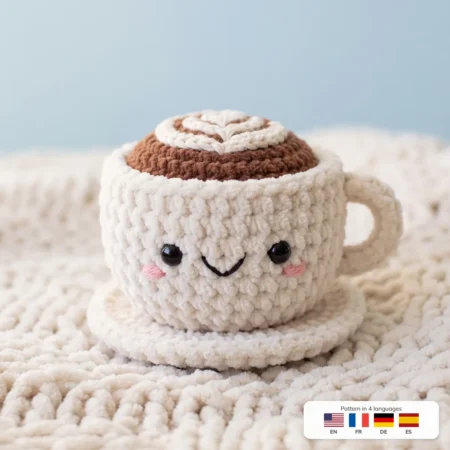 Espresso Cup Buddy – no-sew amigurumi crochet pattern