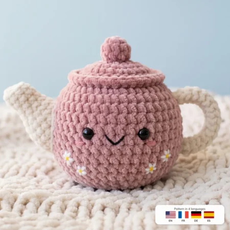 Teapot Buddy – no-sew amigurumi crochet pattern