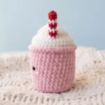 Strawberry Milkshake Buddy – no-sew amigurumi crochet pattern (photo 2)