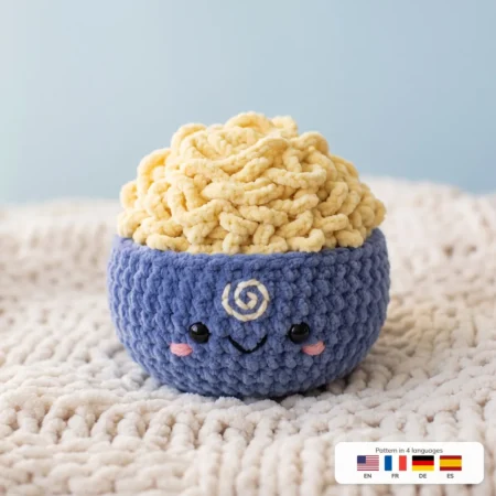 Ramen Bowl Buddy – no-sew amigurumi crochet pattern