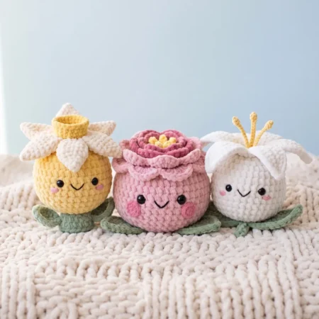 Spring Blooms – no-sew amigurumi crochet pattern