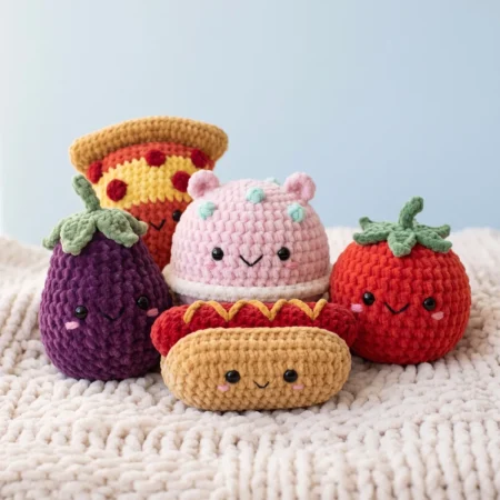 Snack Pals – no-sew amigurumi crochet pattern