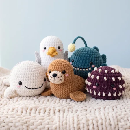Ocean Buddies – no-sew amigurumi crochet pattern