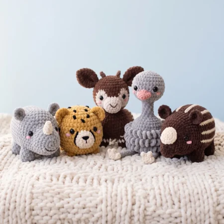 Safari Babies – no-sew amigurumi crochet pattern