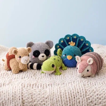 Exotic Friends – no-sew amigurumi crochet pattern
