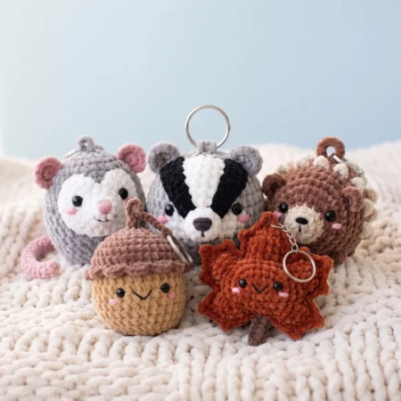 Woodland Charms – no-sew amigurumi crochet pattern