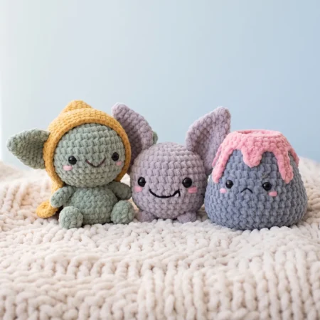 Chaos Goblin Crew – no-sew amigurumi crochet pattern