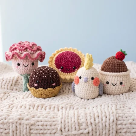Sweetheart Sampler – no-sew amigurumi crochet pattern