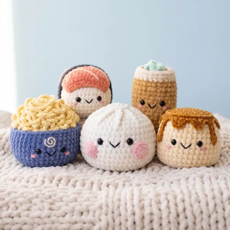 Snack Bar Crew – no-sew amigurumi crochet pattern