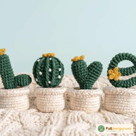LOVE Cactus Crochet Pattern PDF Tutorial, DIY Cheeky Amigurumi Pincush – FullAmigurumi crochet pattern