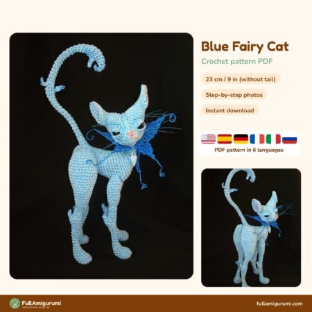 Blue Fairy Cat crochet pattern