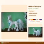White Unicorn crochet pattern