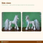 White Unicorn crochet pattern