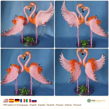 Flamingo Couple crochet pattern