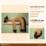Lazy Siamese Cat crochet pattern