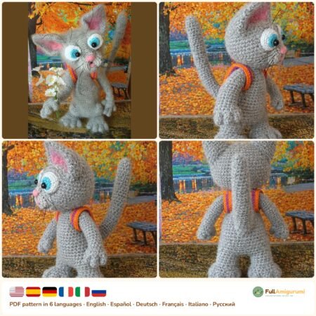 Schoolboy Kitten crochet pattern