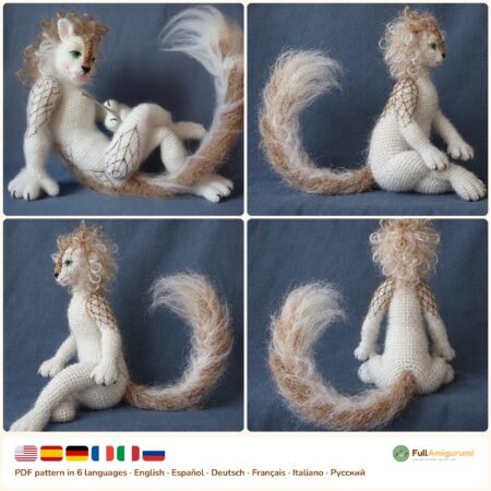 Fluffy White Cat crochet pattern