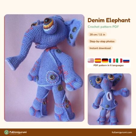 Denim Elephant crochet pattern