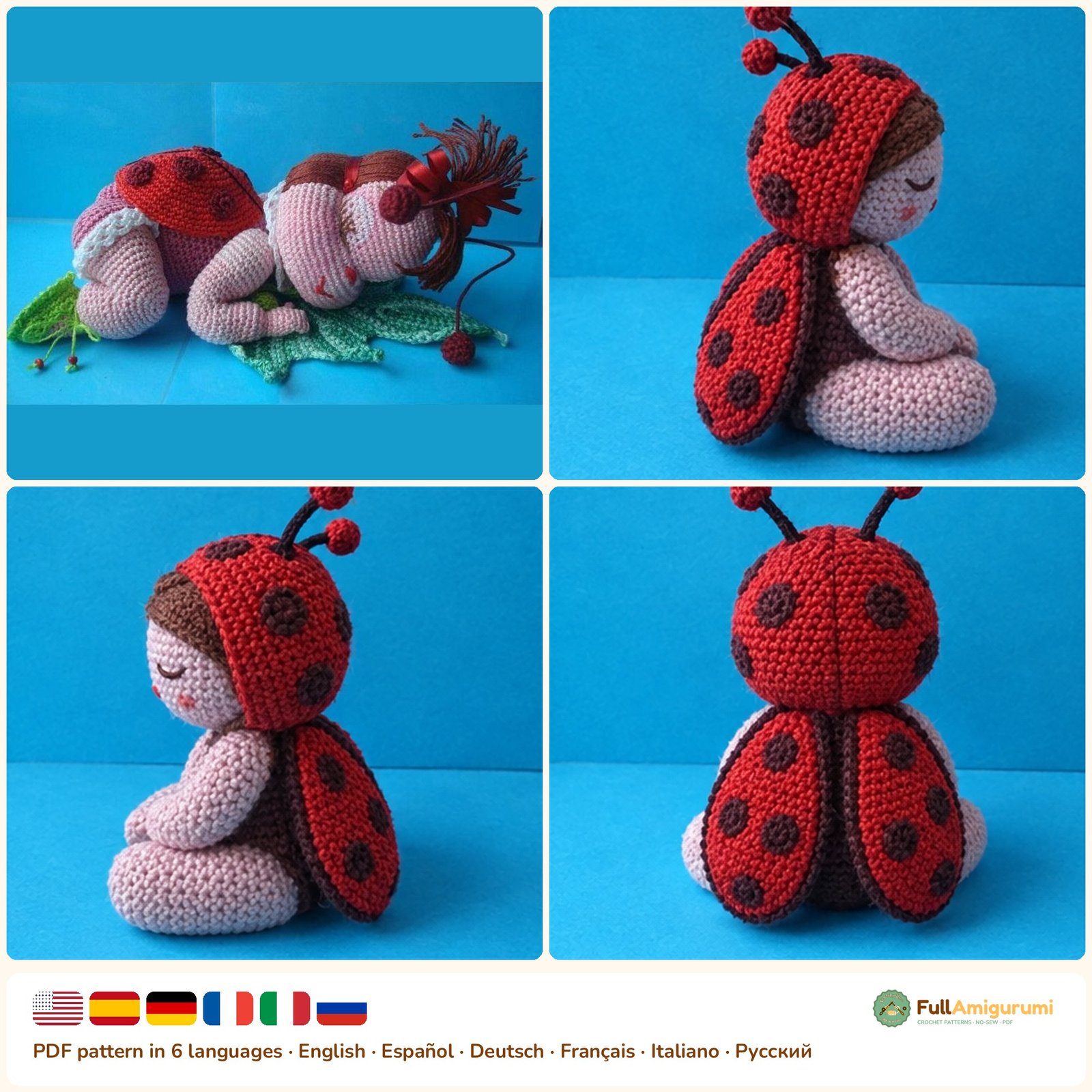 Ladybug Dreamer Doll - FullAmigurumi Ladybug Dreamer Doll crochet pattern