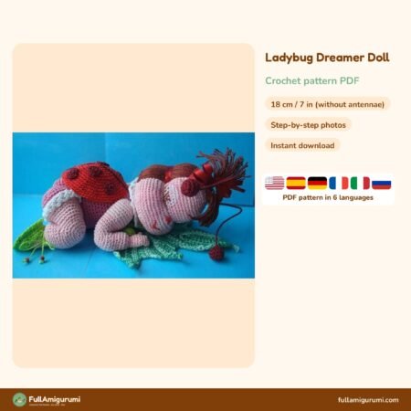 Ladybug Dreamer Doll crochet pattern