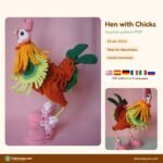 Hen with Chicks crochet pattern