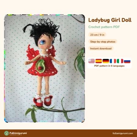 Ladybug Girl Doll crochet pattern