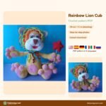 Rainbow Lion Cub crochet pattern
