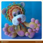 Rainbow Lion Cub crochet pattern