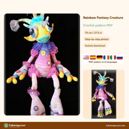 Rainbow Fantasy Creature crochet pattern