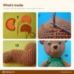 Teddy Bear with Flowers crochet pattern