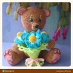 Teddy Bear with Flowers crochet pattern