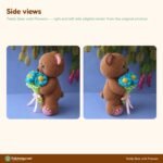 Teddy Bear with Flowers crochet pattern