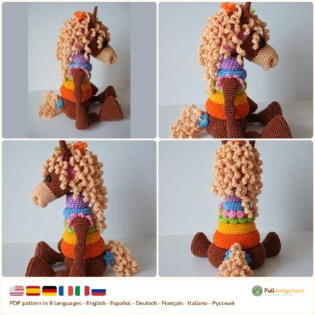 Rainbow Stacking Horse crochet pattern