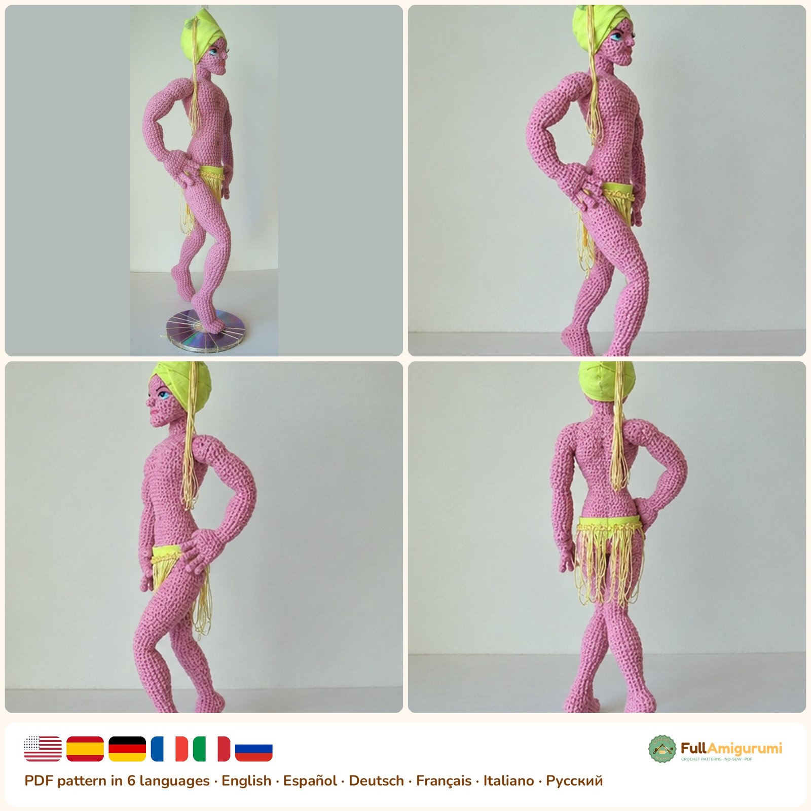 Pink Dancer Doll - FullAmigurumi Pink Dancer Doll crochet pattern