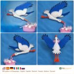 Stork with Basket crochet pattern