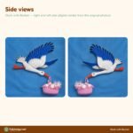Stork with Basket crochet pattern