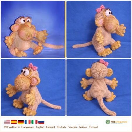 Cheeky Monkey Girl crochet pattern