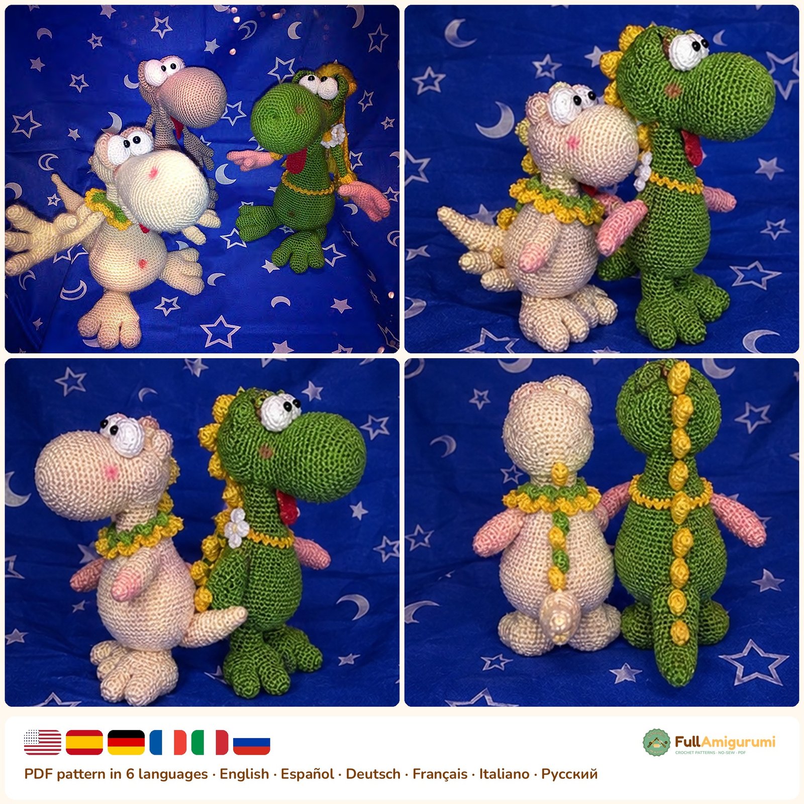 Dino Twins - FullAmigurumi Dino Twins crochet pattern