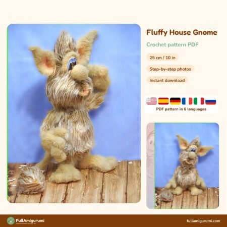 Fluffy House Gnome crochet pattern