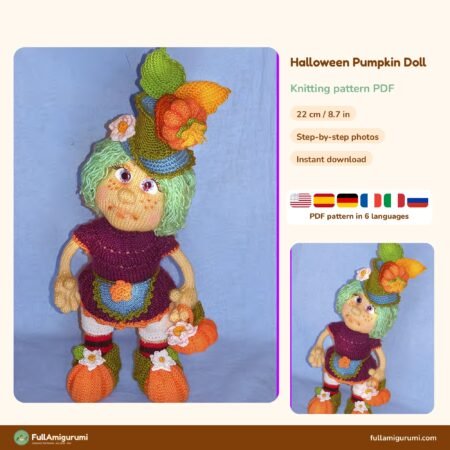 Halloween Pumpkin Doll crochet pattern