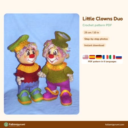 Little Clowns Duo crochet pattern