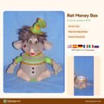 Rat Money Box crochet pattern