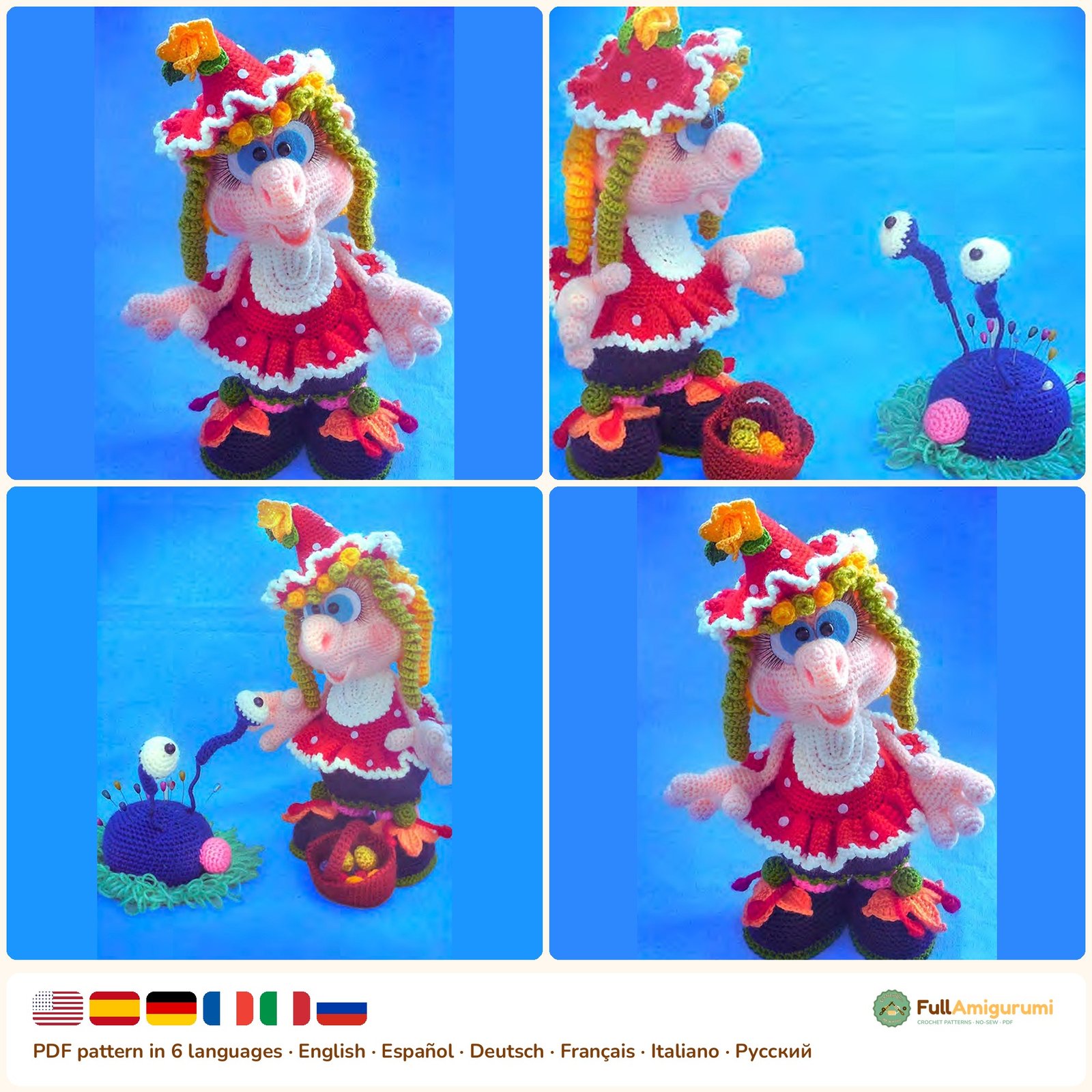 Fly Agaric Girl - FullAmigurumi Fly Agaric Girl crochet pattern