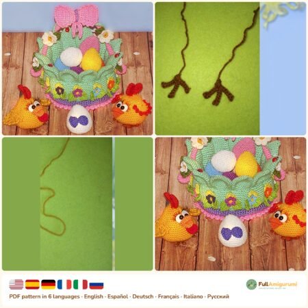 Easter Basket with Chicks crochet pattern