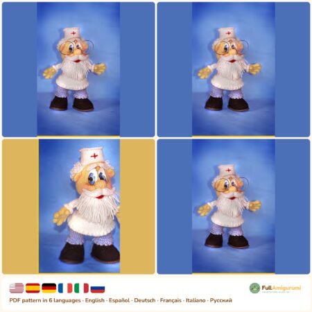 Jolly Doctor Doll crochet pattern