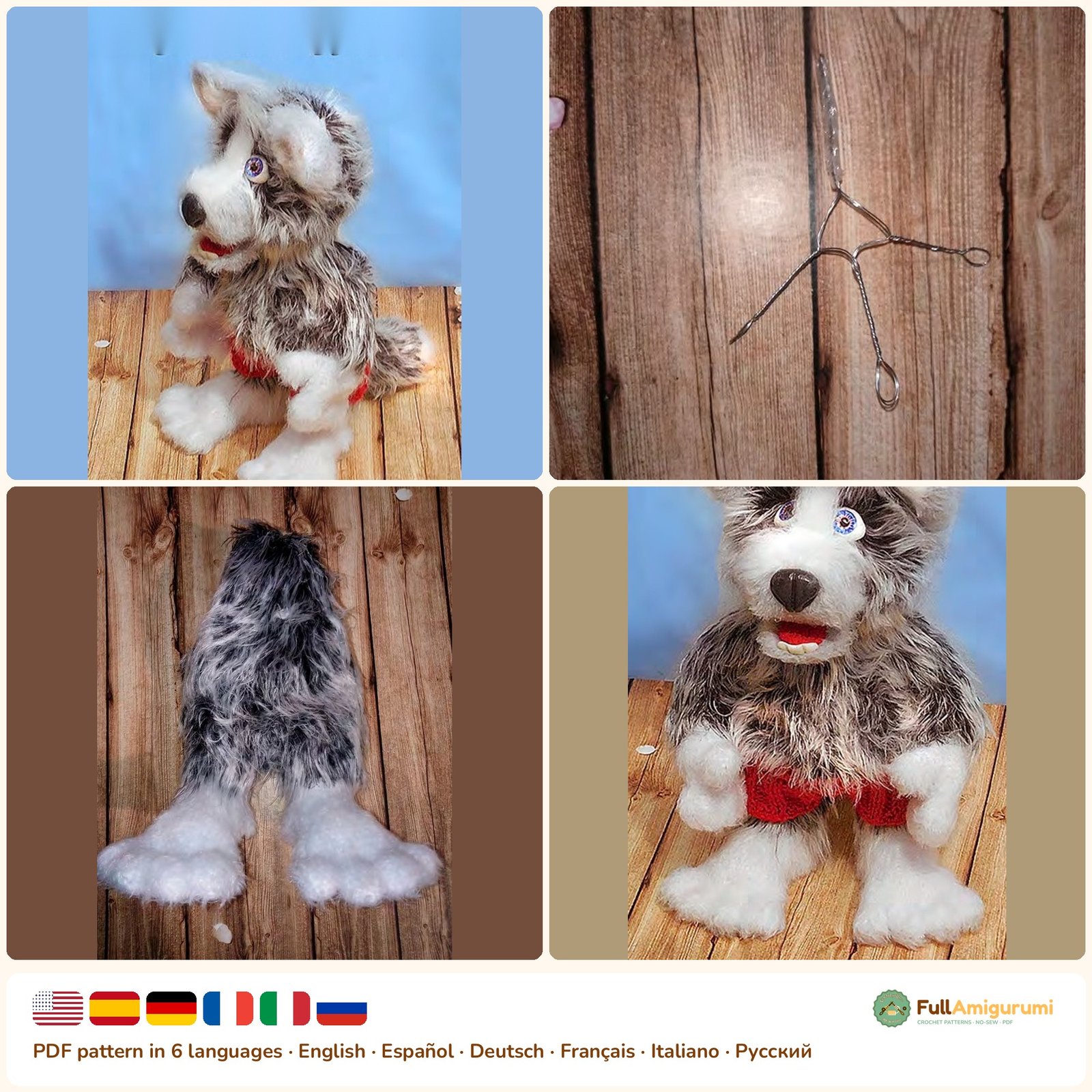 Raf the Wolf - FullAmigurumi Raf the Wolf crochet pattern