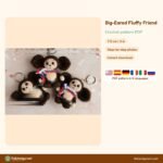 Big Eared Fluffy Friend crochet pattern